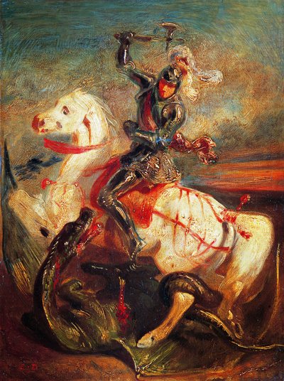 Saint George and the Dragon by Ferdinand Victor Eugene Delacroix